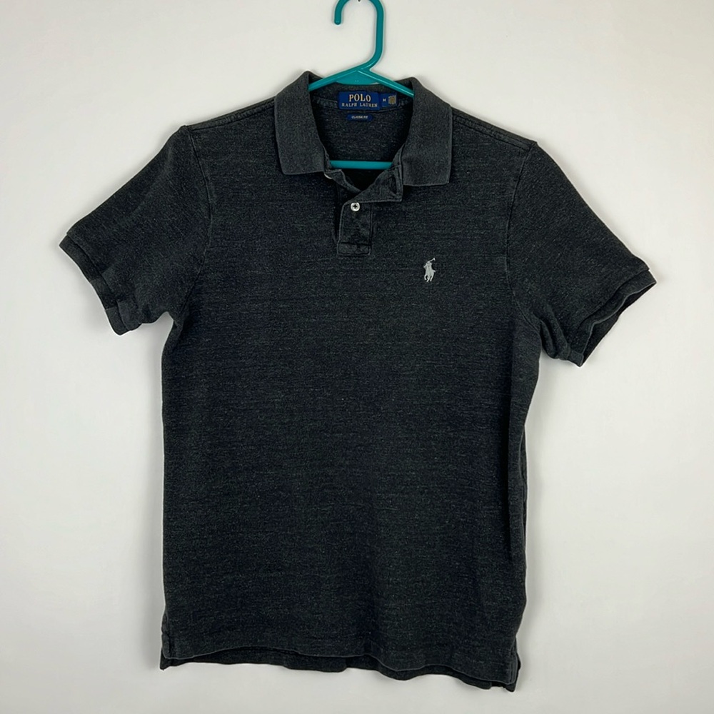 Polo by Ralph Lauren Classic Fit shortsleeved shirt in dark gray size M